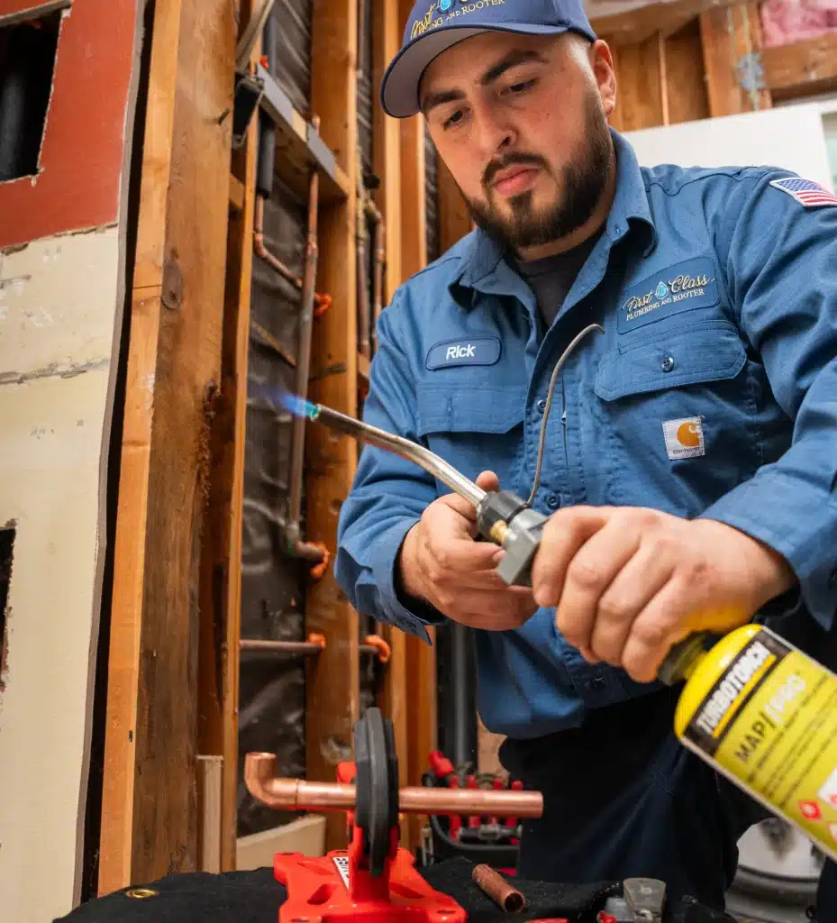 Water Line Repair Service - First Class Plumbing and Air